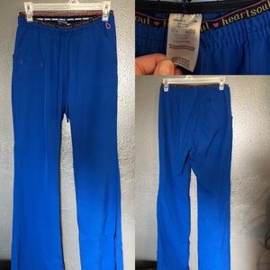 Heart soul royal blue scrub bottoms